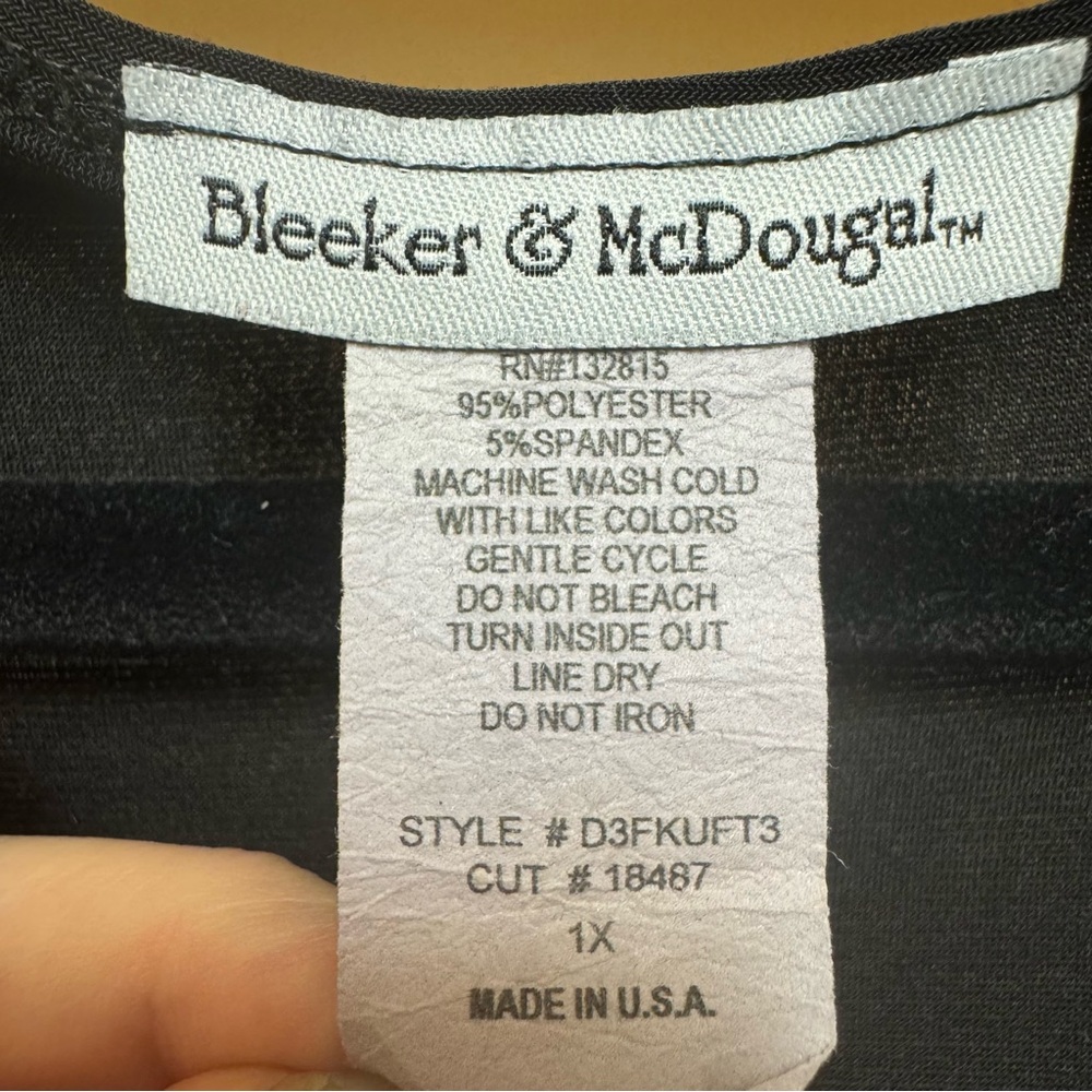 Vintage Bleeker & MacDougal Black Tank Top with Rainbow Iridescent - Picture 3 of 4